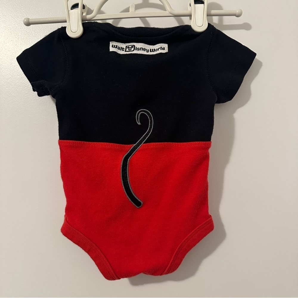 Disney Mickey Mouse Black and Red Bodysuit Size 3 Months Baby - Picture 2 of 9